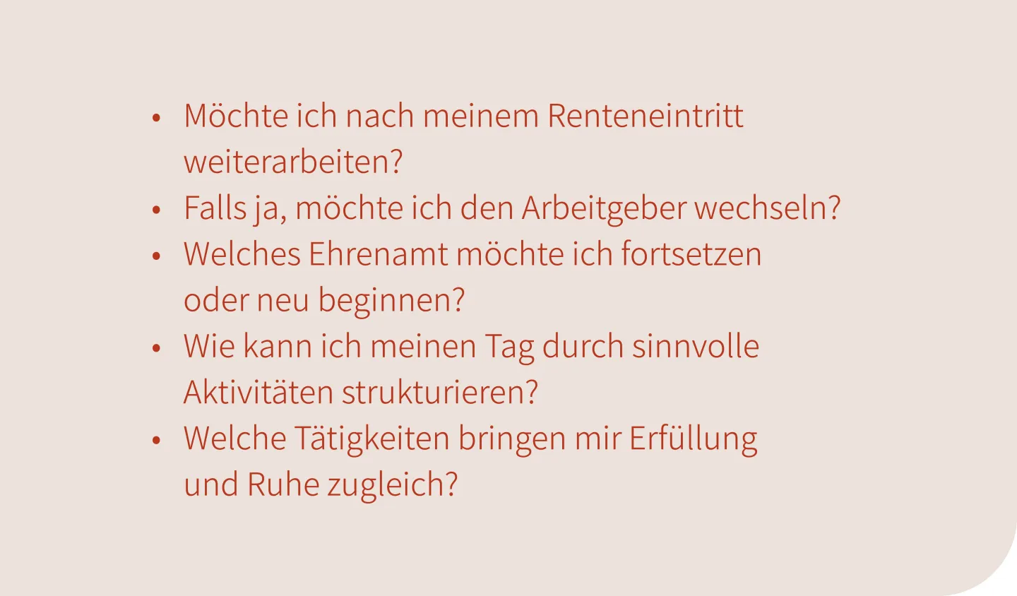 10 Themen, die sie vor dem Renteneintritt bedenken sollten