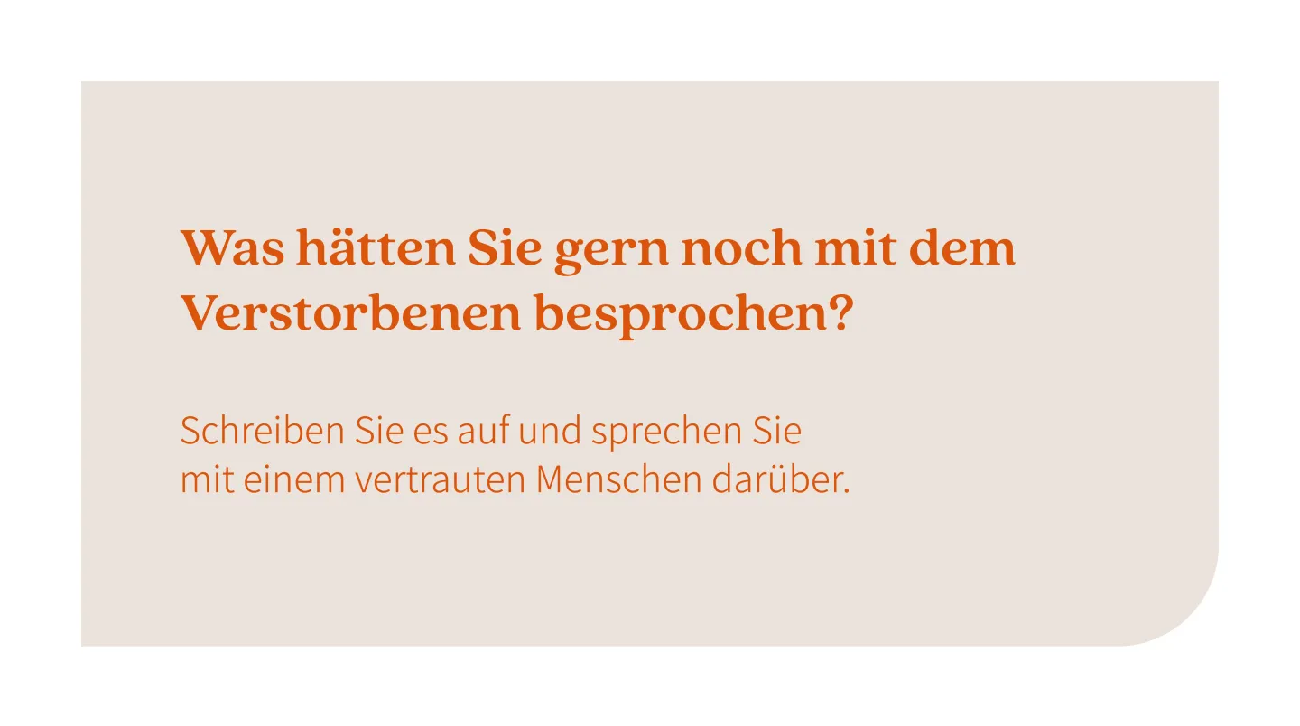 Infografik zum Thema "Trauerprozess"
