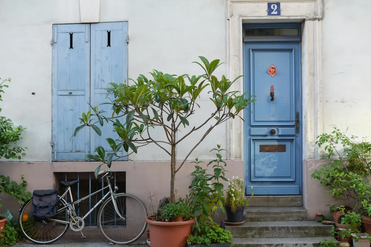 Blaue Haustür